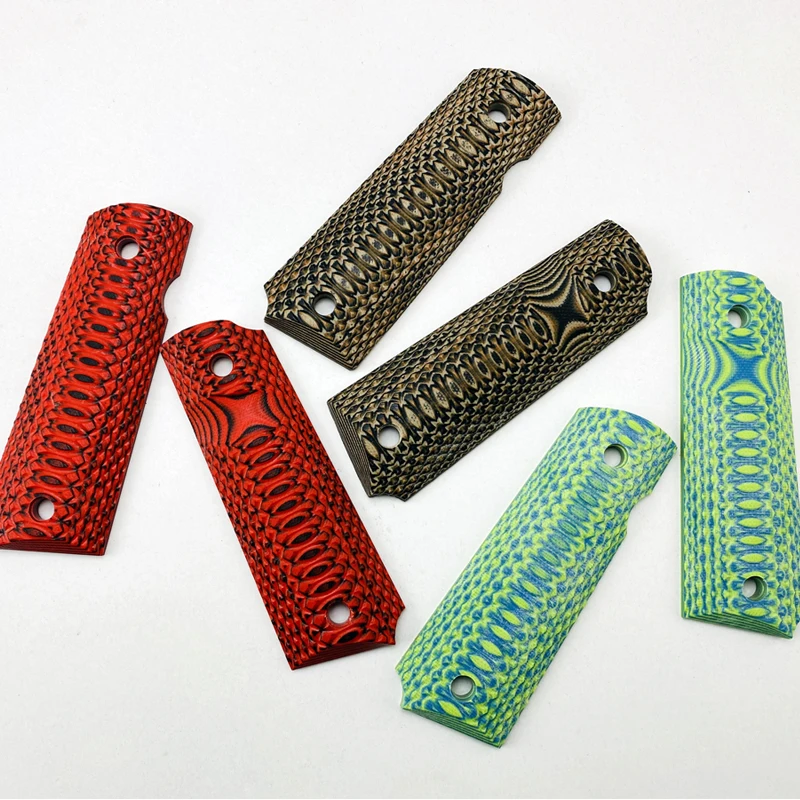 2Piece taktiky pištoľ 1911 Rovkoväte v plnej veľkosti 3 Color G10 Grips Custom Grips CNC Material 1911 Príslušenstvo