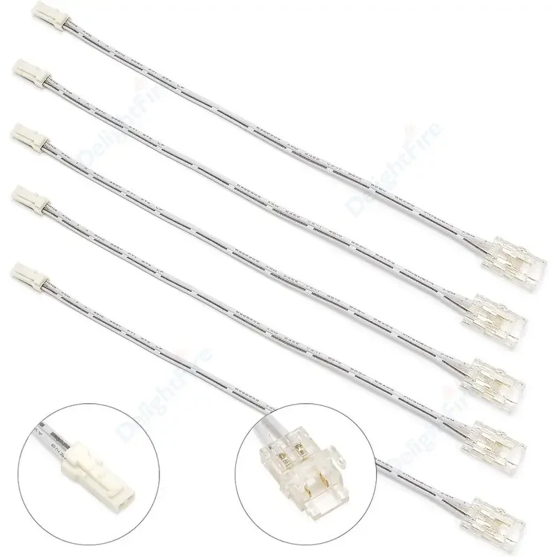2pin 8 mm COB konektor k Dupont Terminál LED Terminál predlžovacie drôty LED konektory pre svetelný pásik LED.