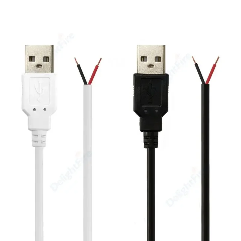 2pin USB kábel mužský ženský zátk USB 2.0 5V 12V napájací kábel Pigtail kábel pre DIY USB Equipment Vymeňte domáce spotrebiče