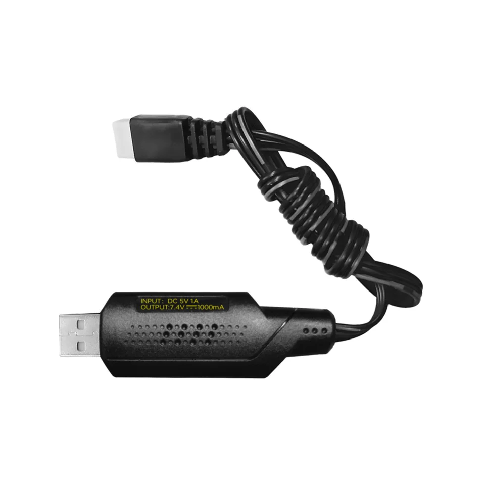 2S 7,4V 1A USB nabíjačka pre 7,4 V 2S LiP batérie s konektormi XH-3P, RC CARS, DRONS, LODY 7,4 V Batérie USB nabíjací kábel USB