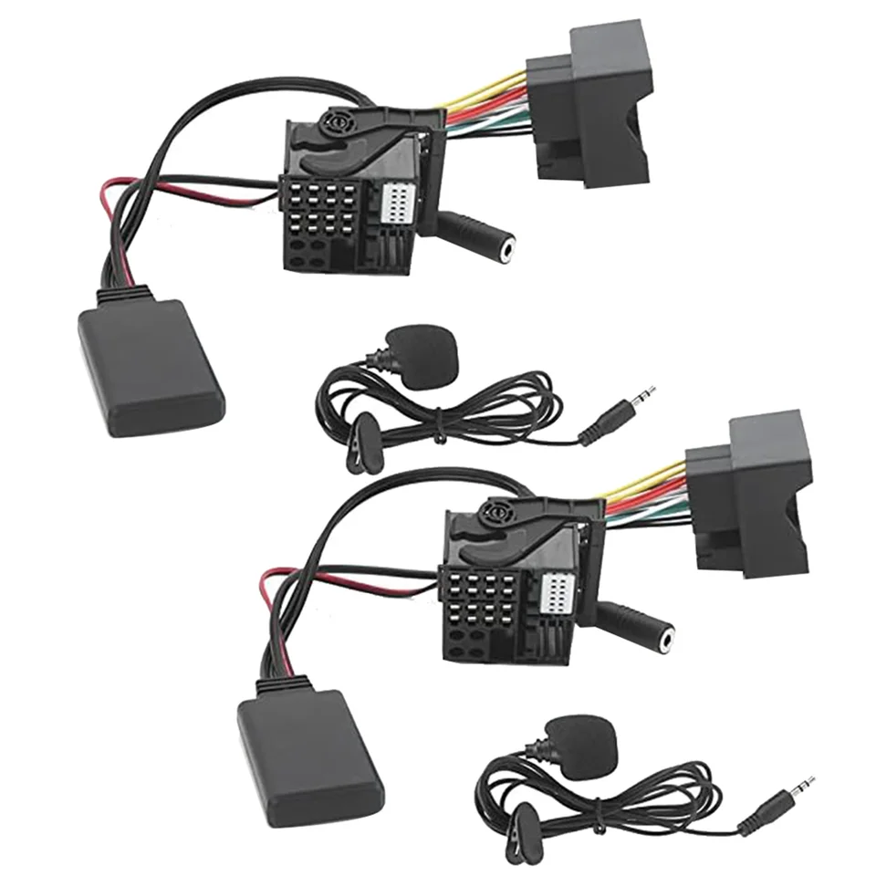 2set Car Radio Bluetooth 5.0 Hudba Aux kábel Handsfree Adapter Hard Súprava pre BMW E60 E63 E90 E91