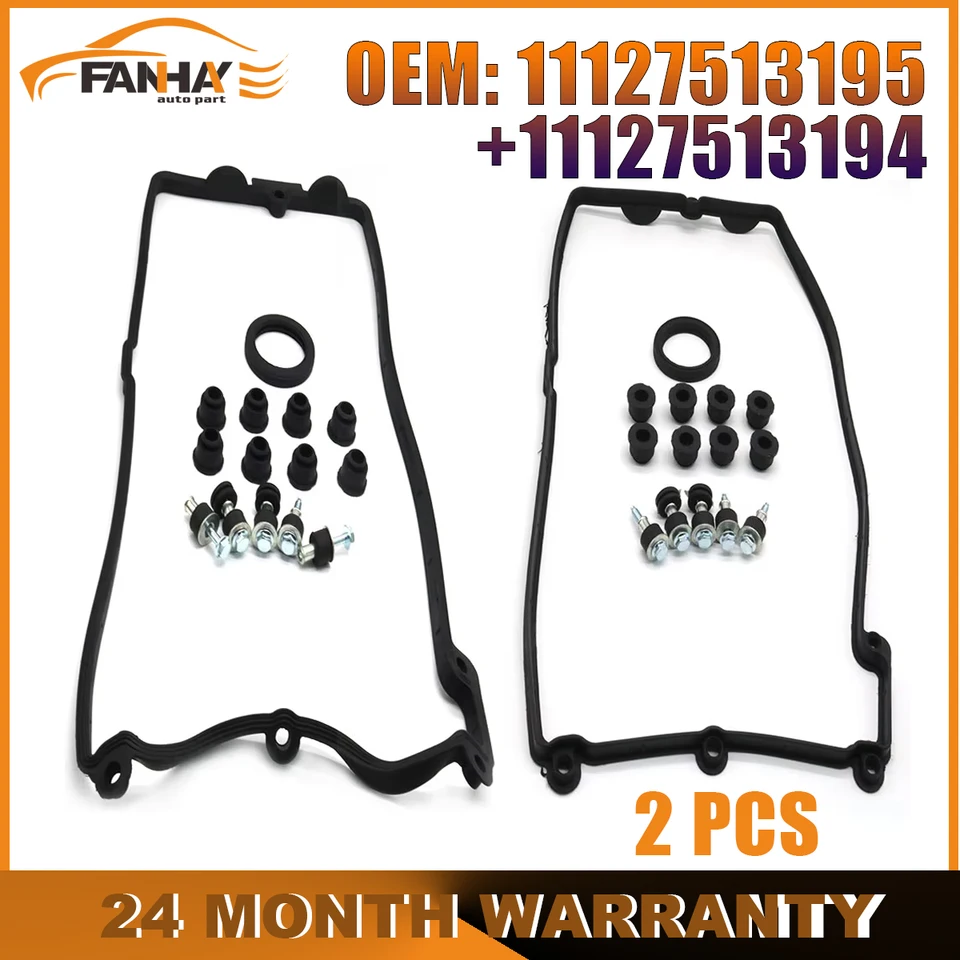2sety Motorový kryt krytu tesnenia vľavo + vpravo pre BMW 545I 550I 645CI 750LI X5 Automatické diely Výmena 11127513194 11127513195