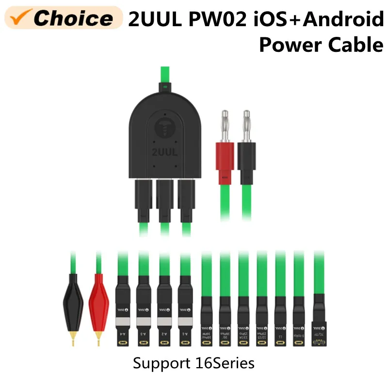 2UUL PW02 MULTI 3 TYPE-C PORACKÝ KABELOVÝ KÁBLO pre IP6-16pm Android Efektívne detekčné údaje Testovanie Softvér