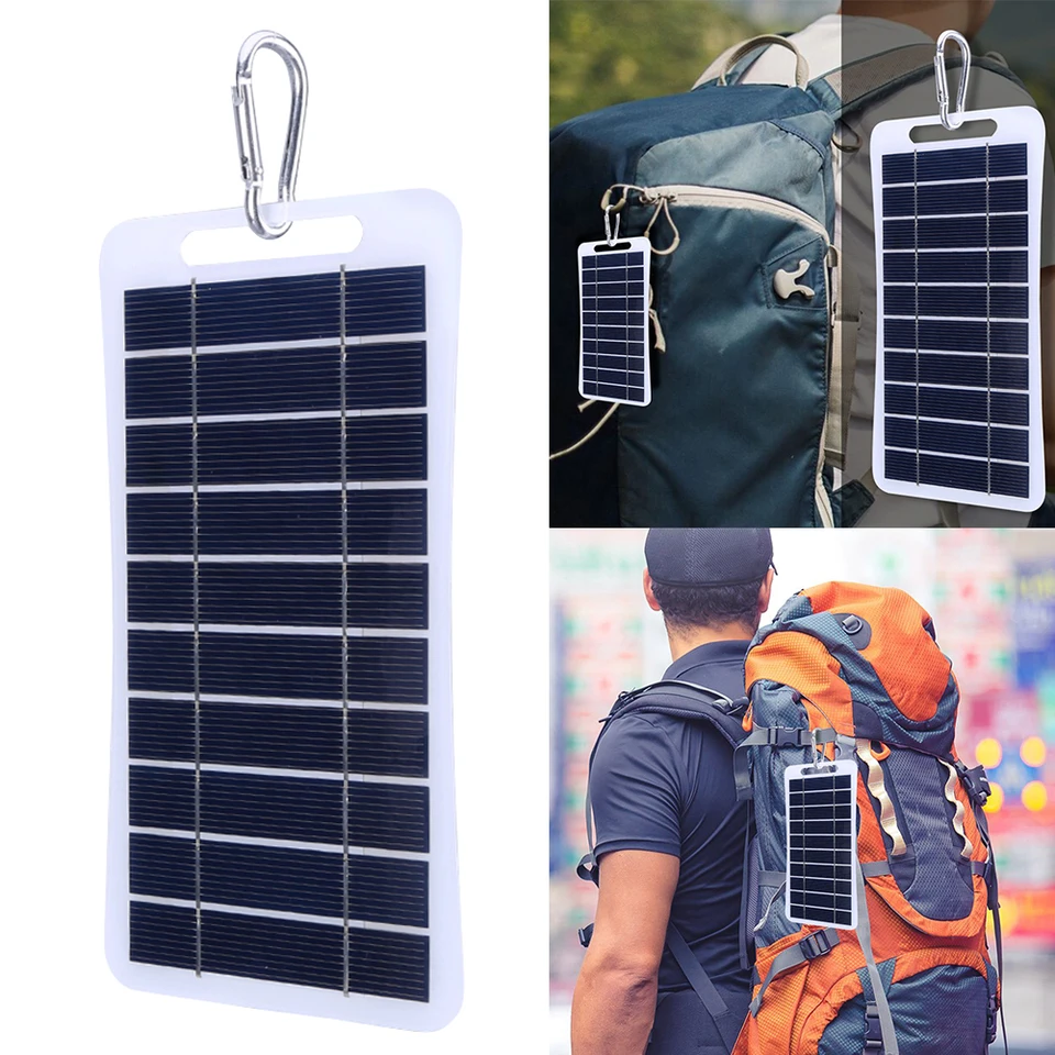 2W 5V solárne nabíjacie panel USB nabíjačka nabíjačku napájanie pohotovostného panela nepremokavého telefónu Power Bank pre kempingové batohovanie turistiky