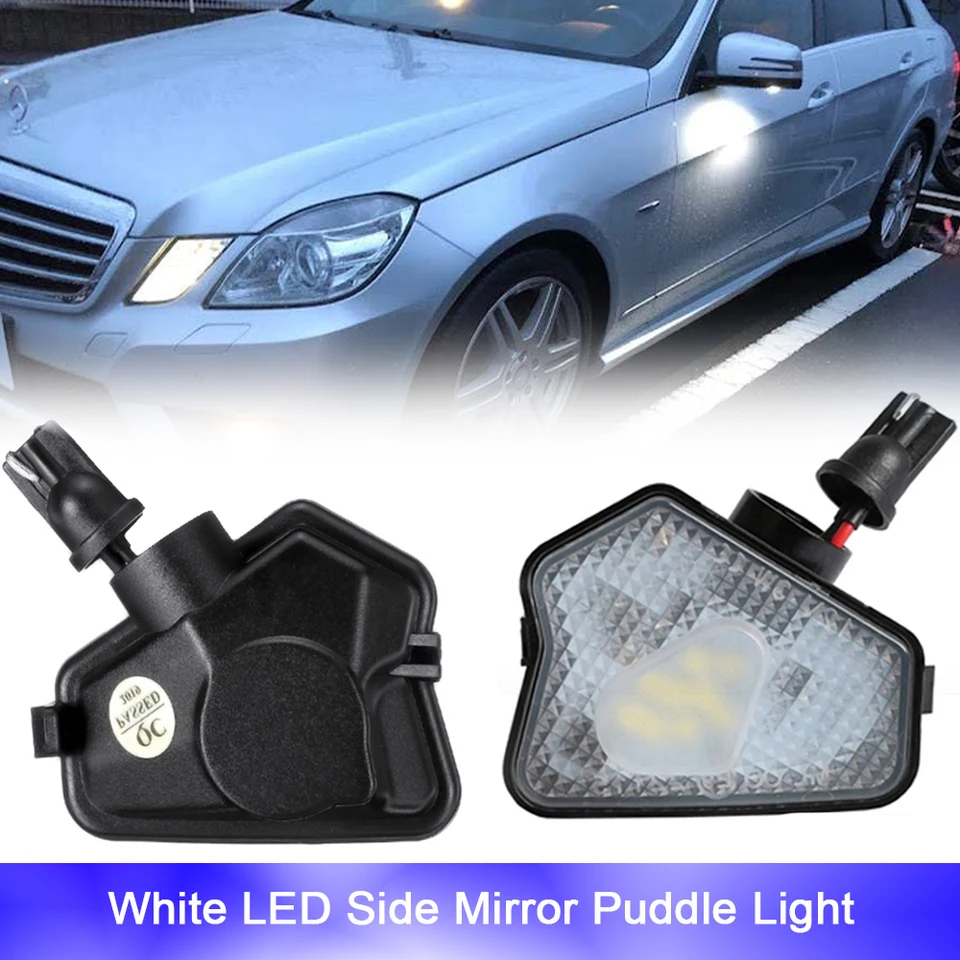 2x 18SMD plná LED pod zrkadlom Puddle Lights pre Mercedes-Benz W176 W246 W242 W204 W212 S212 W221 GLC X253 X204 GLK200 GLA180