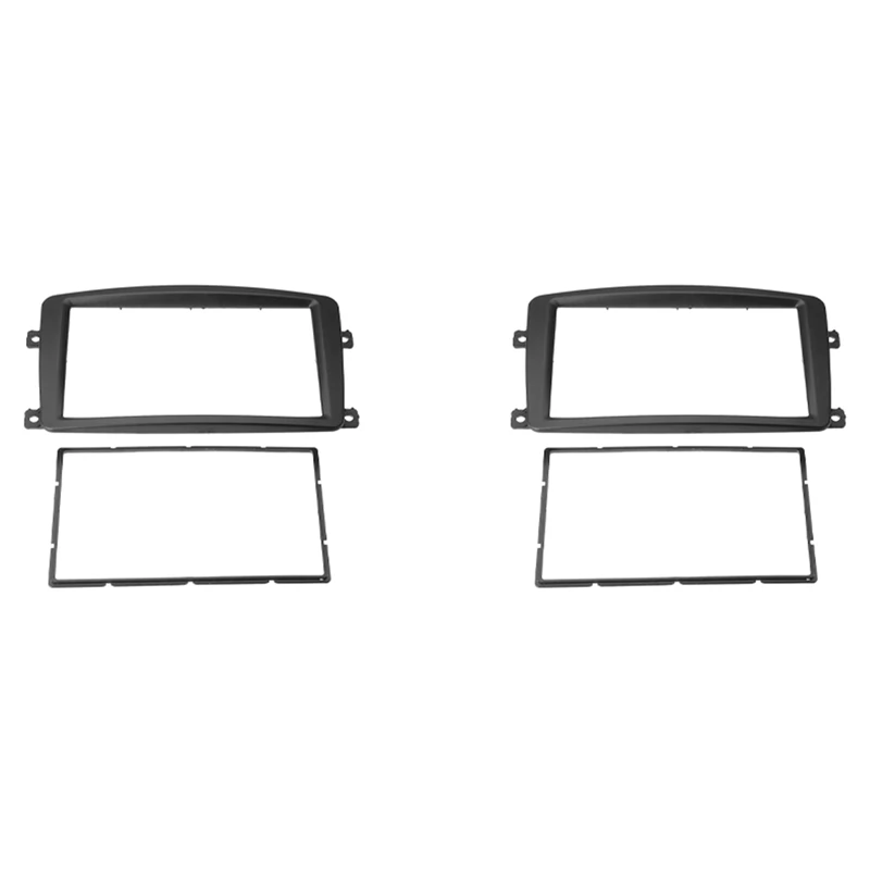 2x 2 DIN Car Radio Fascia DVD Play Panel súpravy Stereo Dash Rám pre Mercedes Benz C Clk G triedy Viano W203 W209 W463