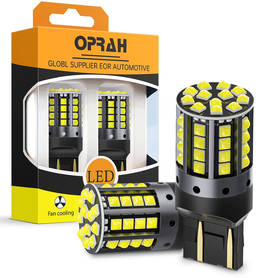 2x 7440 W21W WY21W T20 7443 W21/5W Super Bright Auto Light LED BA15S P21W Bau15S PY21W P21/5W Canbus Turn Signals Lights Lights White 12v