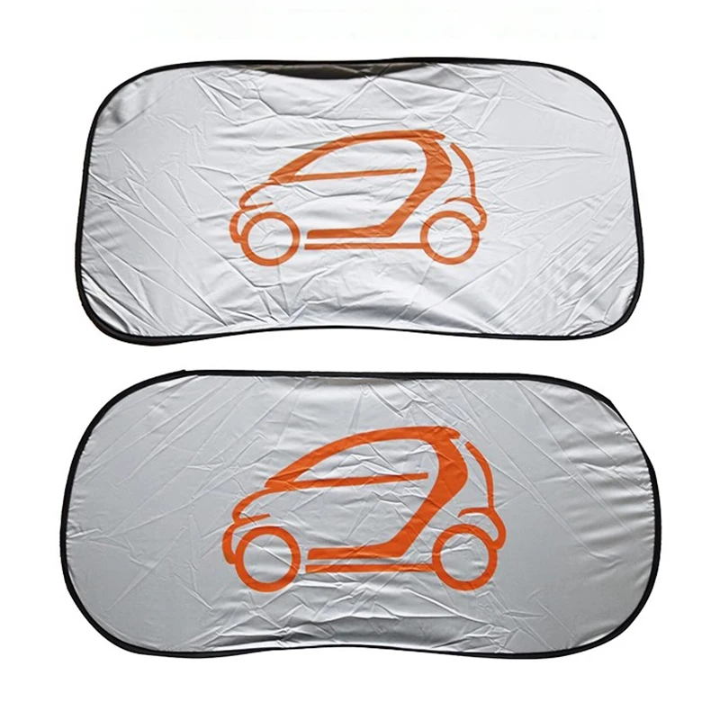 2x automobil Sunroof Sunshade Cover pre Mercedes Smart 453 Forfour 2015-2019 Ochranné opaľovacie krémy UV Teplo izolát Skladacie príslušenstvo