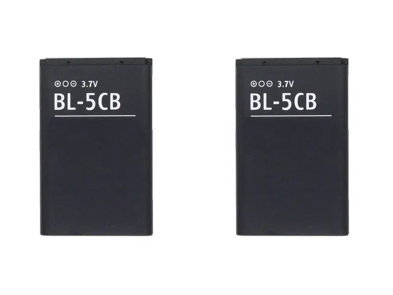 2x BL-5CB BL5CB 800MAH Výmena batérie pre Nokia 1616 1800 C1-02 1280 E60 3600 3660 6620 6108 3108 2135 6086 6108 6230