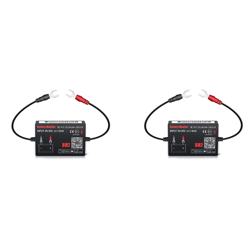 2x Bluetooth BM2 12V Monitor batérie Test Analyzer Test Battery Diagnostický nástroj pre telefón Android iOS