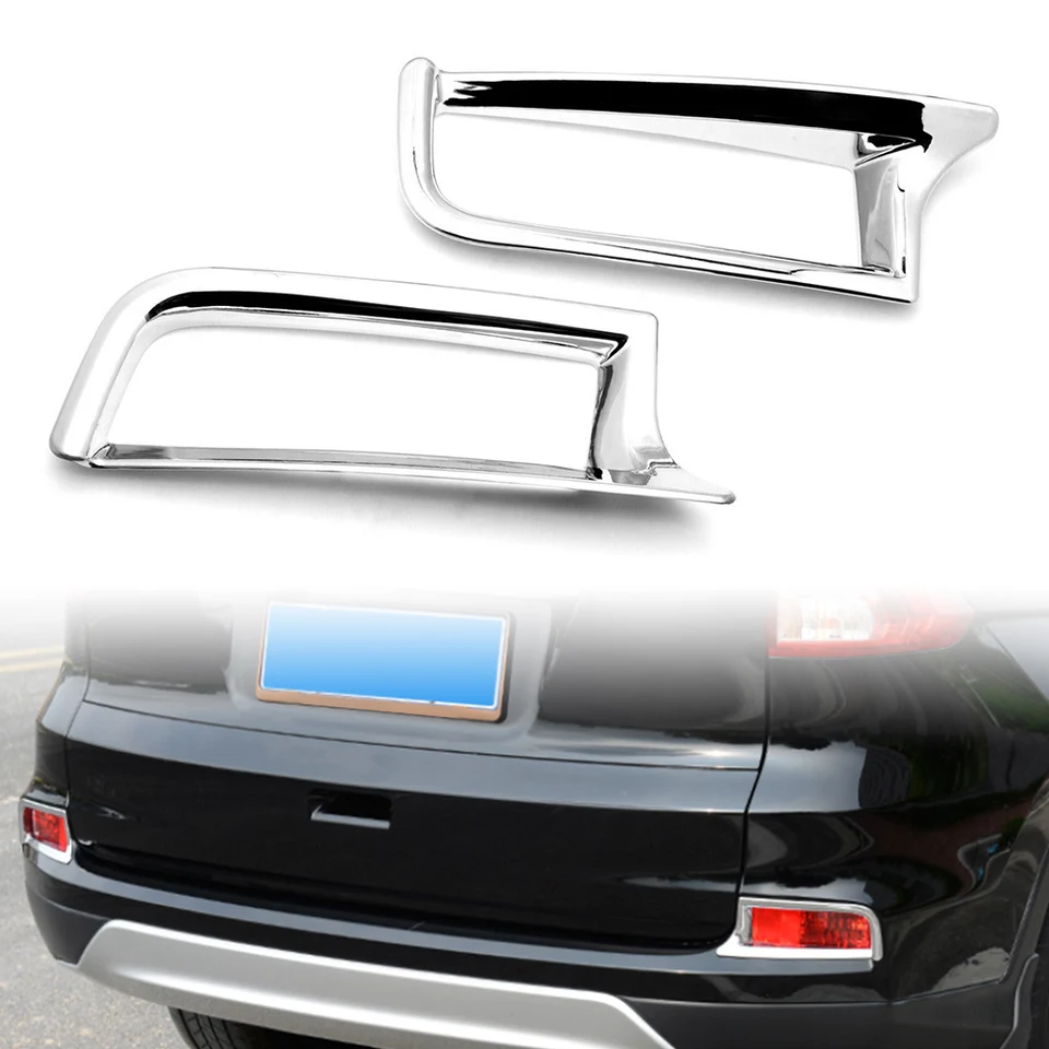 2x chrómový automobil zadný nárazník hmla hmlová svetlo svetlo reflektorov lišta kryt