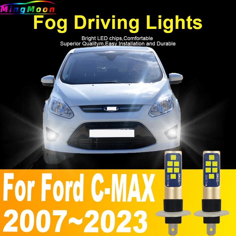 2x H1 LED svetlo Canbus žiarovka Svetlomet High-Power Auto Fog Diode Moto Running Running Lamp 12V 55W pre Ford C-Max 2007 ~ 2023