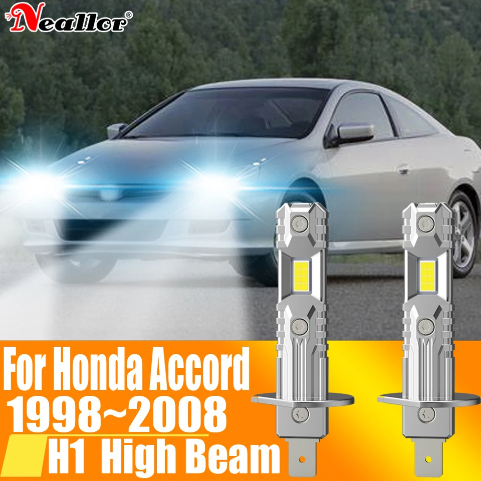 2x H1 LED svetlo Canbus žiarovka Svetlomet Vysoko výkonná automatická hmlová dióda Moto jazdná lampa 12V 55 W pre Honda Accord 1998 ~ 2008