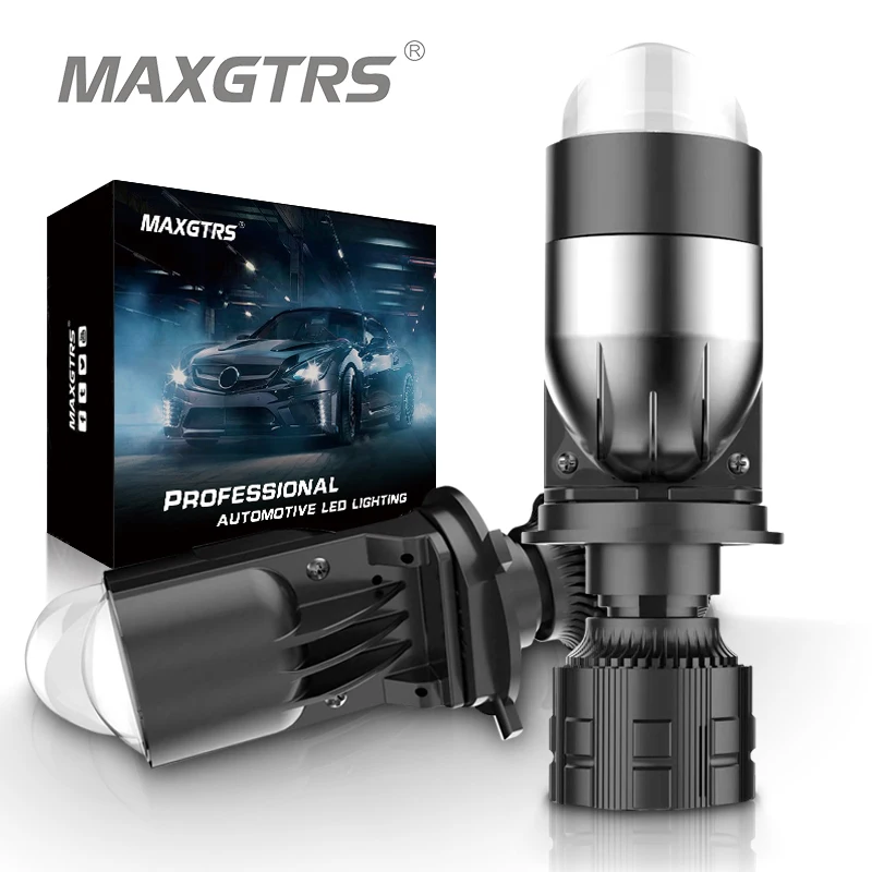 2x H4 9003 HI/LO BEAM LED LED Mini projektor Objektív Svetlomet Žiarovky Canbus Automobile Lamp LHD 12000LM zamerané motocyklové svetlo