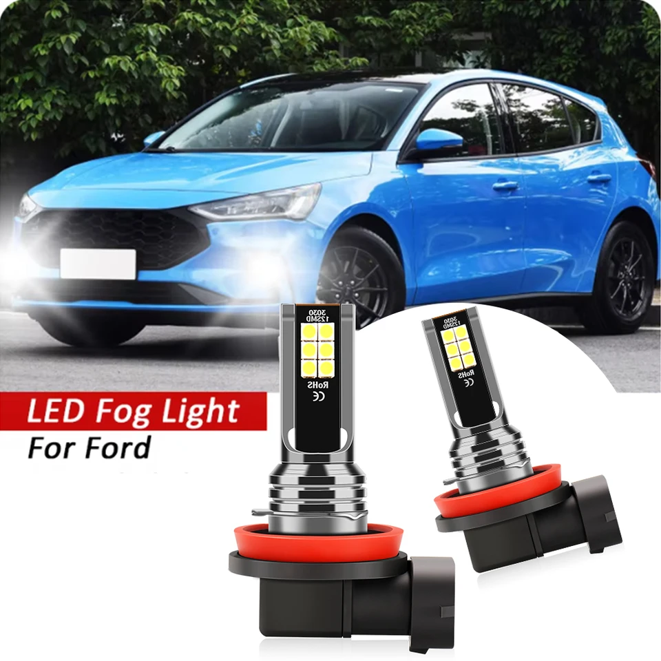 2x H8 H11 H16JP LED žiarovky Automatické hmlové svetlá 6000K lampa pre Ford Mondeo C-Max Transit Connect Flex Fusion Focus Explorer Ranger Ranger