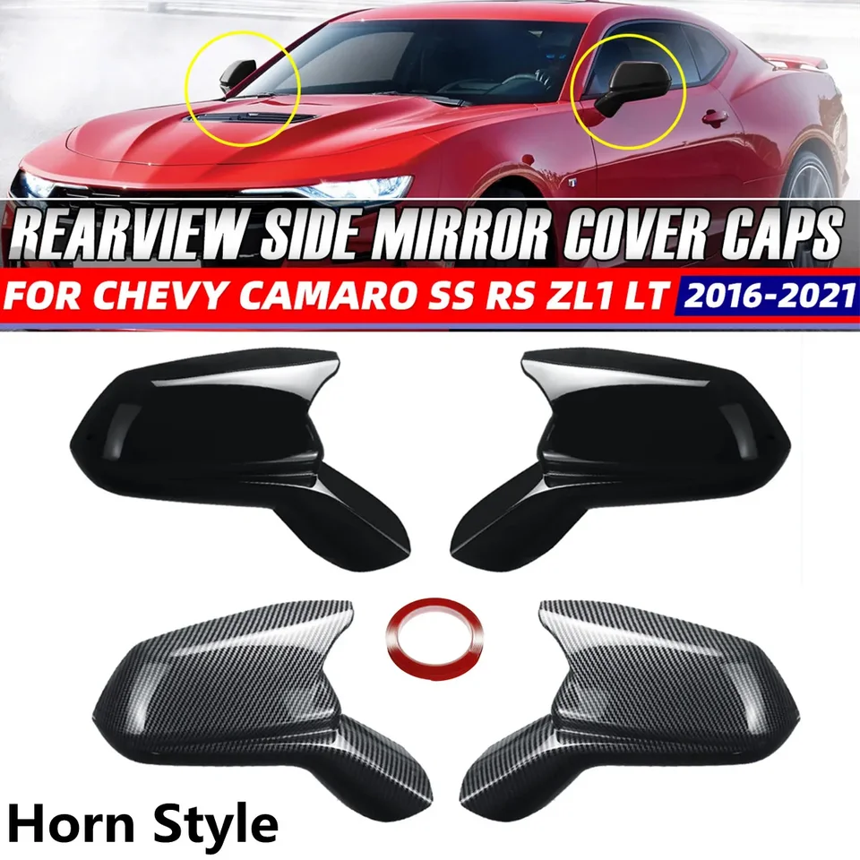 2x kryt zrkadlového uzáveru pre Chevy Camaro SS RS ZL1 LT 2016 2017 2018 2019 2020 2020 2021 RONKOVÝ STYLE DOOROVÉ STRÁNKY