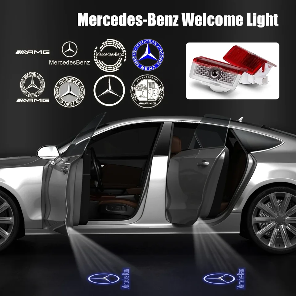 2x LED dvere auta vítané svetlo Styling pre Mercedes Benz ACE GLC GLA GLB GLB CLASS W177 W205 W212 W213 X253 X156 W166 X247
