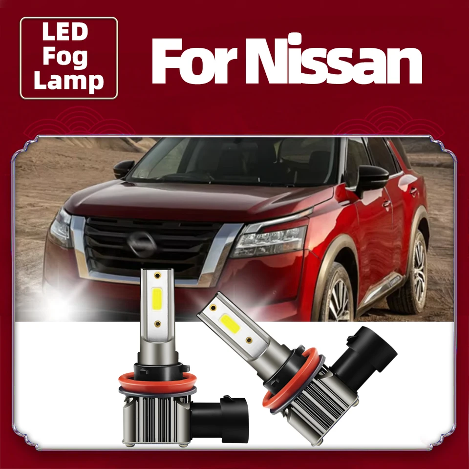 2x LED hmlové svetlá 15000lm žiaroviek H8 H11 pre Nissan Leaf Note Pathfinder R51 R52 Qashqai J10 J11 Teana J31 J32 X-Trail T30 T31 T32