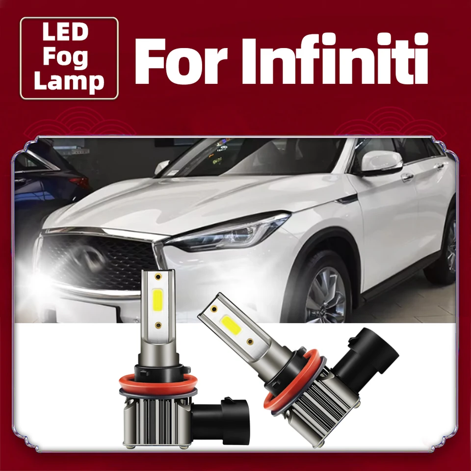 2x LED hmlové žiarovky 15000LM žiarovky H8 H11 pre infiniti FX35 FX37 FX45 FX50 M35 M35H M37 M45 M56 QX50 QX56 QX60 QX70 Q40 Q45 G25