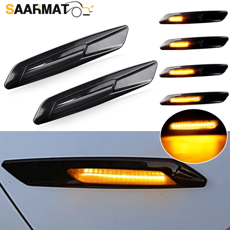 2x LED sekvenčné indikátorové indikátory bočného markera Blinker Blinker Turn Sigight pre BMW 5 Series F10 F11 528I 528IX 535I 2011 - 2013