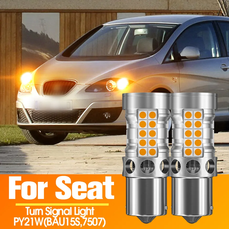 2x LED Turn Signal Signál Canbus Py21W Bau15S pre sedadlo Leon 1M 1p Altea XL Arona exeo 3r Toledo 4 Ibiza Mk2 Mk3 Mk4 Mk5 Alhambra ALHAMBRA