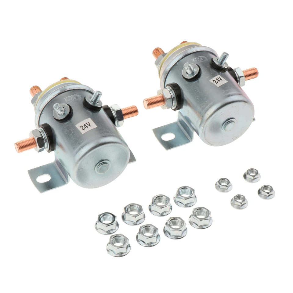 2x pevné kontinuálne dane 24V 200A solenoidové relé pre navijak Trailer Golf Cart Auto auto