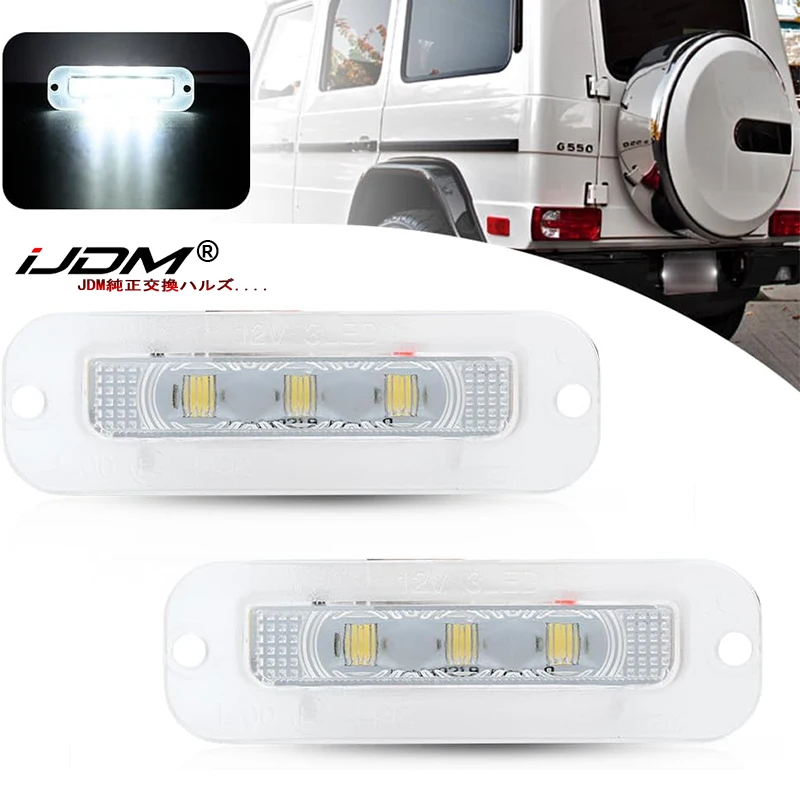 2x Plné LED ŠPZ LIGHT LIGHT FOR Mercedes Benz G-trieda W463 G500 G550 G55 G63 G65 AMG 12V Číslo auta Lampa biela 1990-2012