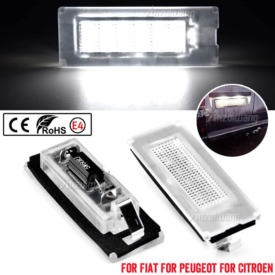 2x pre Fiat Ducato Bus Box PEUGEOT Boxer Box Box Citroen Jumper Bus Box LANCIA YPSILON LED LED LED ŠPZ LETKA SVETLO ZAMESTNANIE LAMP