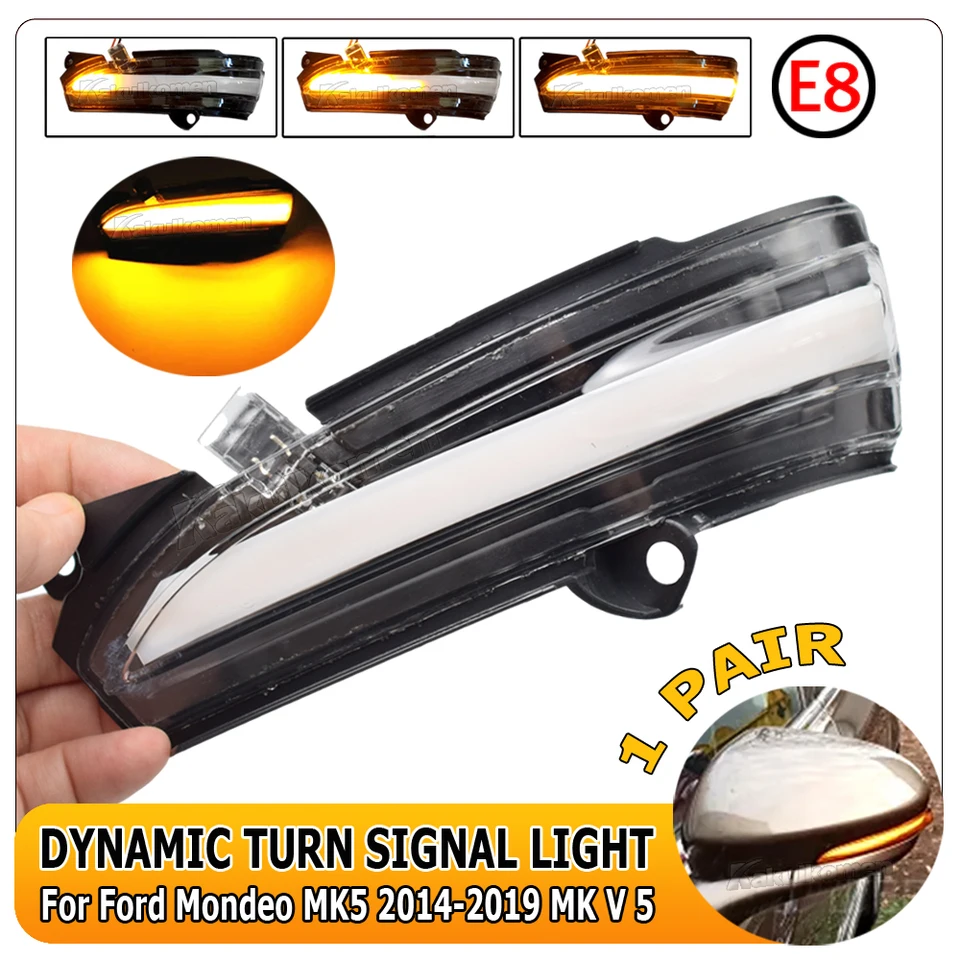 2x pre Ford Mondeo MK5 2015-2019 MK V CD CE CF Dynamic Blinker LED Turn Signal Signal Strance Side Mirror Sequential Indikátor