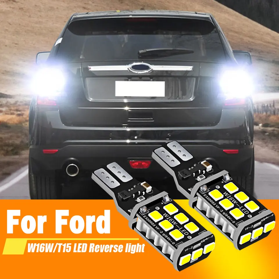 2x pre Ford Puma 2019-2021, Edge 2007-2014, S-Max 2015-2021 LED reverzné svetlo Blub Lamp W16W T15 921 Canbus White