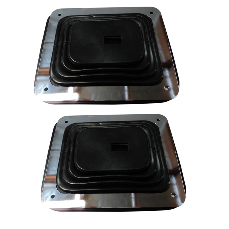 2x pre hurst gumový radiaci boot s chrómovanou doskou 5 5/8 palca x 6 3/4 palca manuálne automatické 350