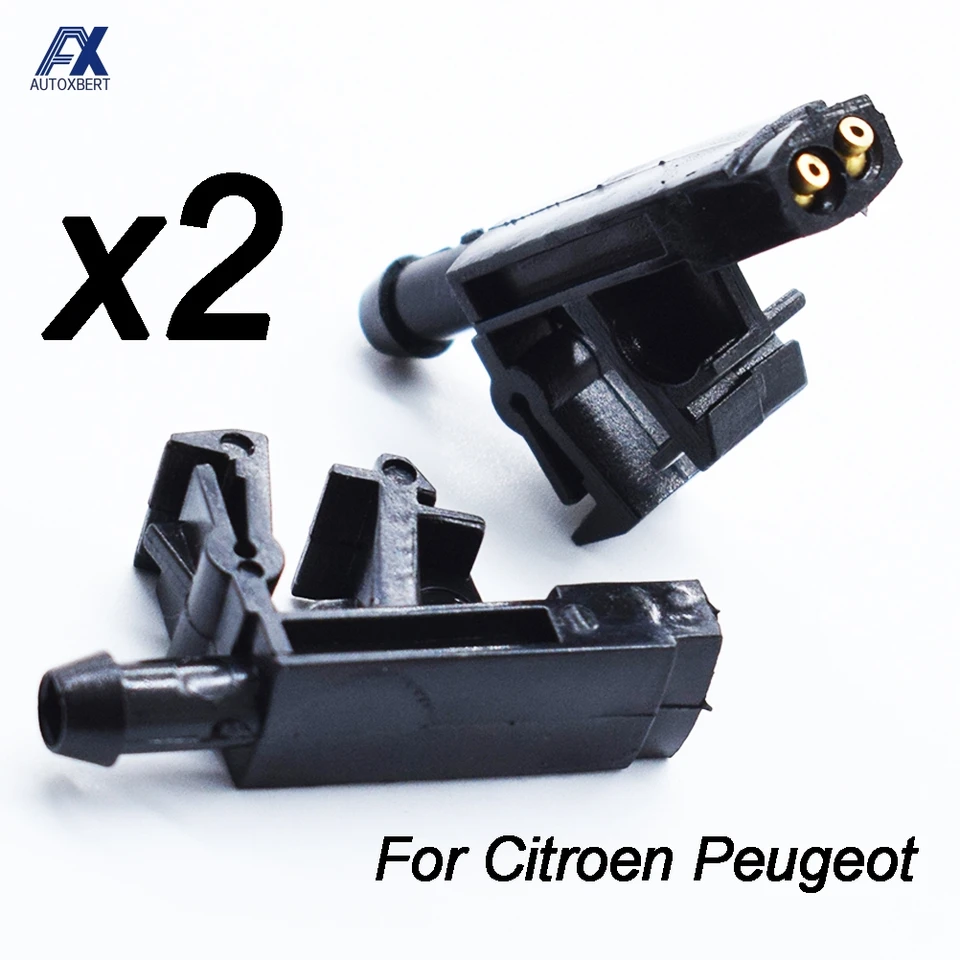 2x predné čelné sklo stierač Wiper Jet Dysle Spray pre Peugeot Partner 406 605 pre Citroen Berlingo Xantia ZX 6438A0 643889