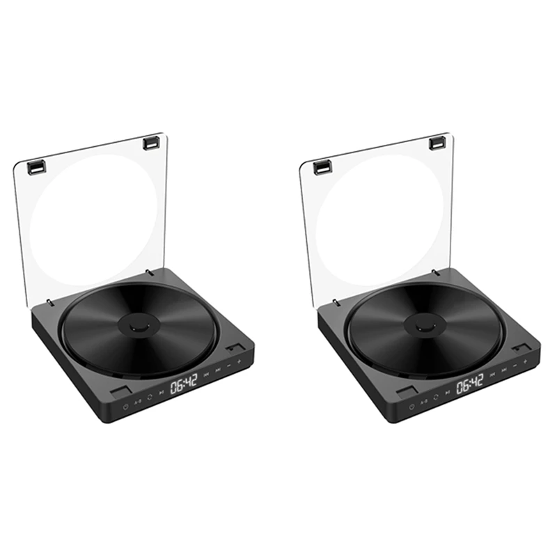 2x Prenosný CD prehrávač Dvojitá verzia pre slúchadlá Verzia kontaktného tlačidla CD CD Walkman Nabíjateľný nárazový LCD displej LCD
