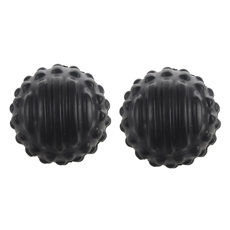 2x PU Foam Bump Fascia Ball Svalová relaxácia Fitness Masáž guľôčkový vodotesný a ľahko čistiteľný zdravotný čierny čierny
