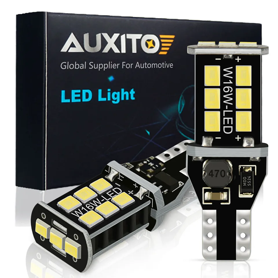 2x T15 LED CANBUS 921 W16W LED žiarovka zálohovanie automobilu Reverzné svetlá 1000LM pre Hyundai Santa Fe Getz I20 Sonata IX25 I40 I10 Coupe
