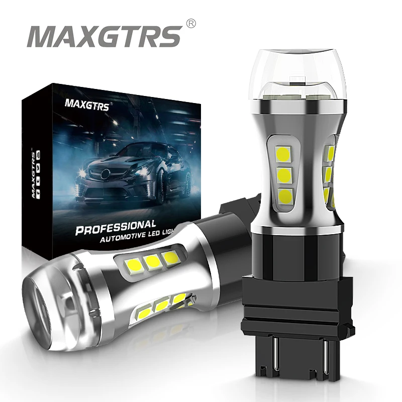 2x T25 3056 3156 P27W LED automatické autá žiarovky Biela červená žltá 6000K Break Lamp Turn Sigight Sigight Zálohovanie Spätné svetlo