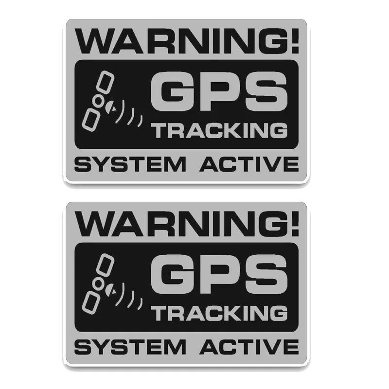 2x Viditeľné výstražné GPS Tracking Systém na sledovanie vozidla Active opaľovací krém na krytie škrabancov vodotesné nálepky nepremokavé PVC