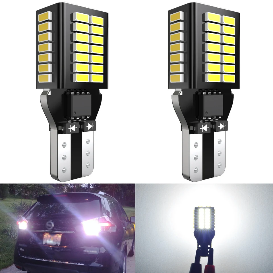 2x W16W LED T15 CANBUS žiarovky Chyba bezplatne záložné svetlo pre Renault Traffa Safrane Megane 2 Duster Logan Laguna Koleos