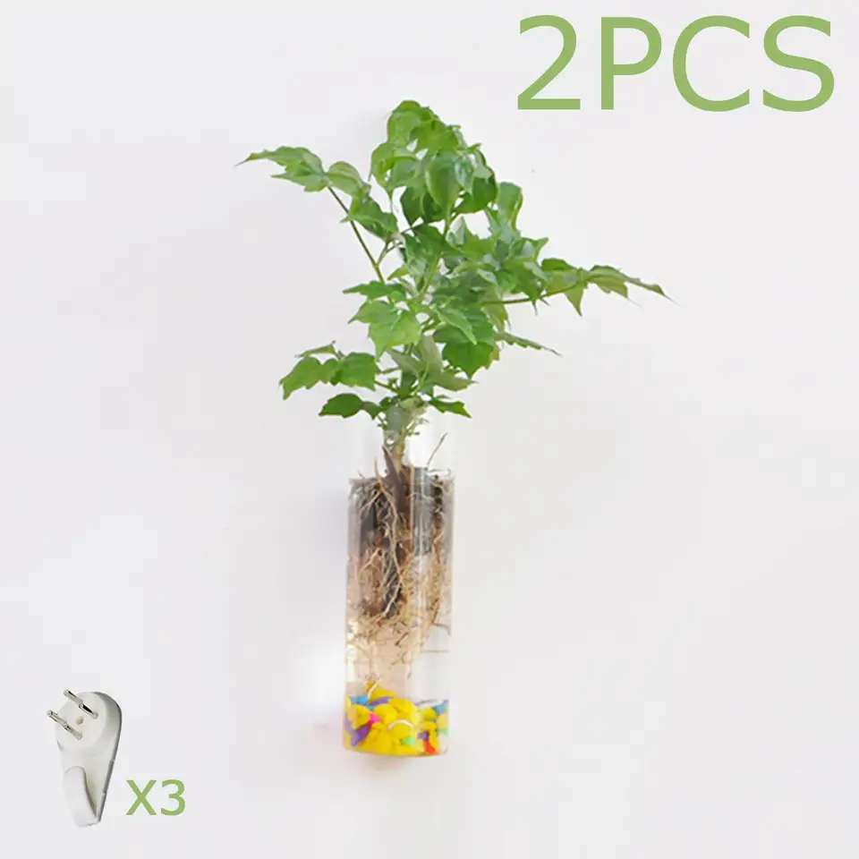 2x Závesné sklenené kvetináče Terrárium Dekoratívne hydroponické kvetinové kvetinové vázy Váza Váza šírenie staníc pre rastliny v interiéri