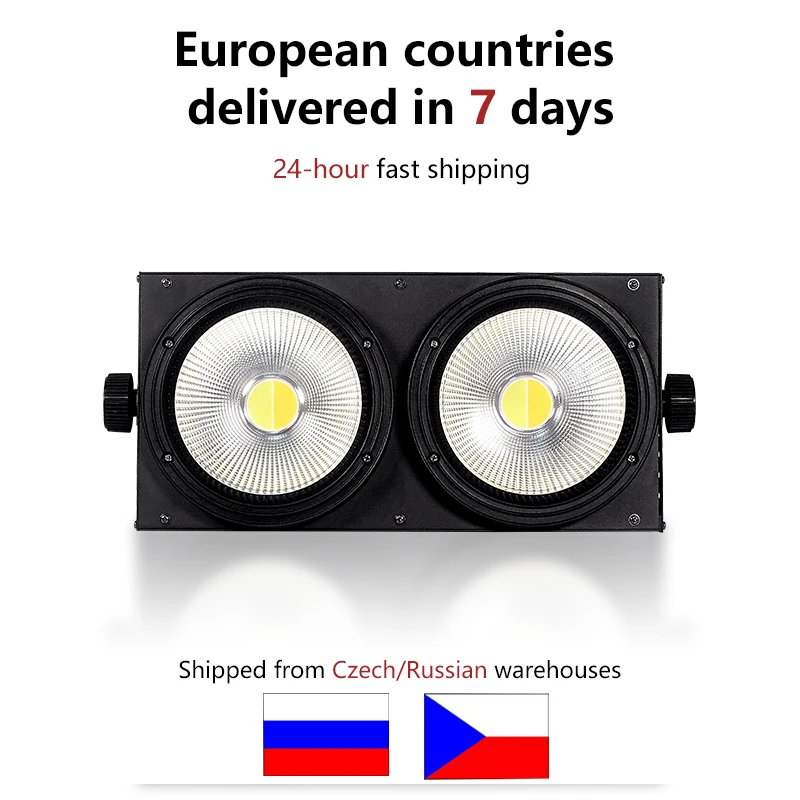 2x100W Blinder LED COB Svetlo studenú bielu/teplú bielu 2in1 COB LED riadenie VOZIDLA VOZIDLA VOZIDLO 2x100W Publikum Svetlo