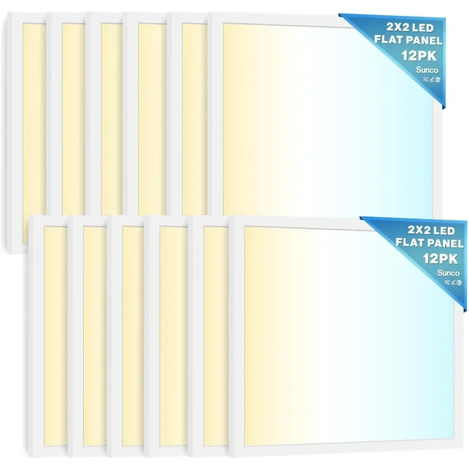 2x2 LED plochý panel Light, voliteľná teplota farby, 40 W stomable 0-10V, prach odolný voči zadným osvetleným stropným stropom výmena