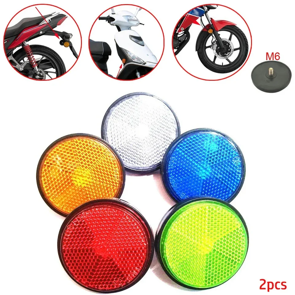 2XCirkulárny reflektor automobilový vozík motocyklové nočné reflektor refrakcia Light Part Motorcycle Elektrické bicykle reflexná nálepka