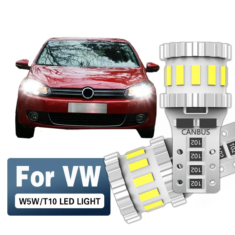 2XFOR VW Golf MK3 MK4 MK5 MK6 3 4 5 6 PASSAT B5 B5,5 B6 B7 B8 CC Polo 6R Touran CADDY 2 LED svetlo LED svetlo LAMP W5W T10 CANBUS