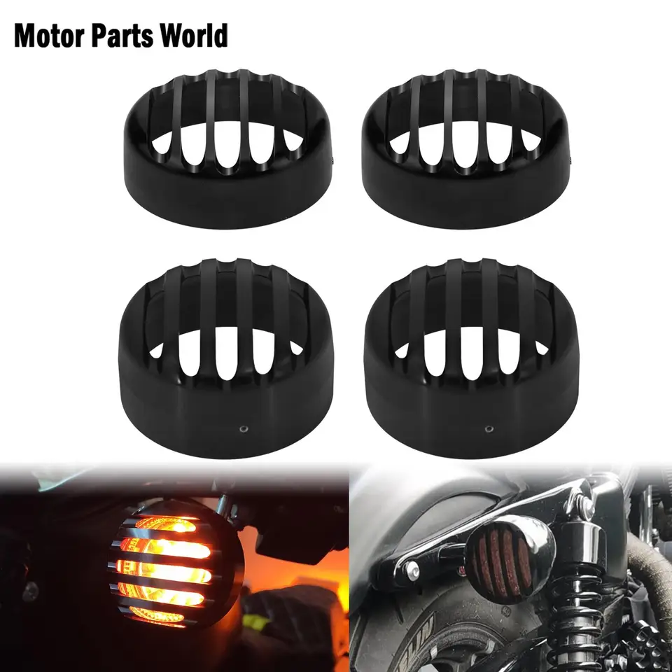 2xmotorcycleový indikátor predného zadného zákruta grilu Grill Cover Braff Black for Harley Sportster XL Iron Nightster Superlow 1992-2020