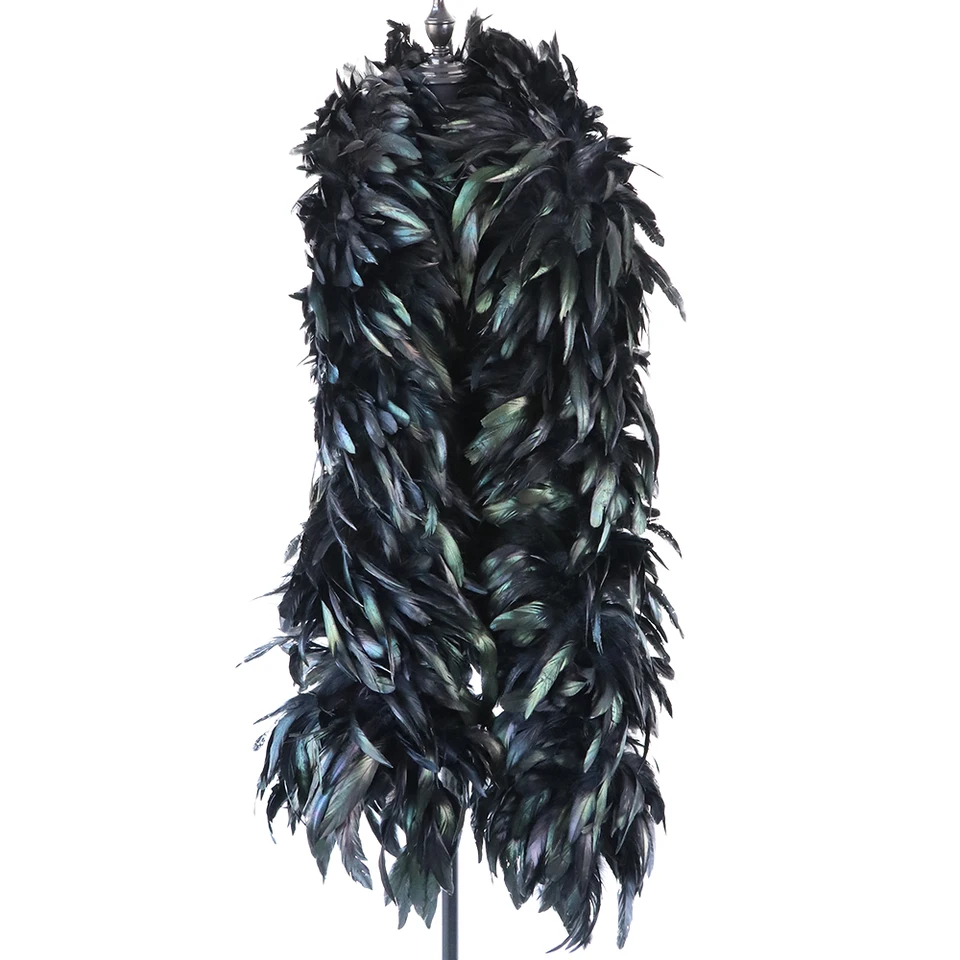 2yardy 200g Natural Rooster Feather Boa Dance Carnival Party Clothing Shawl Cosplay dekorácie peria pre remeslá veľkoobchod