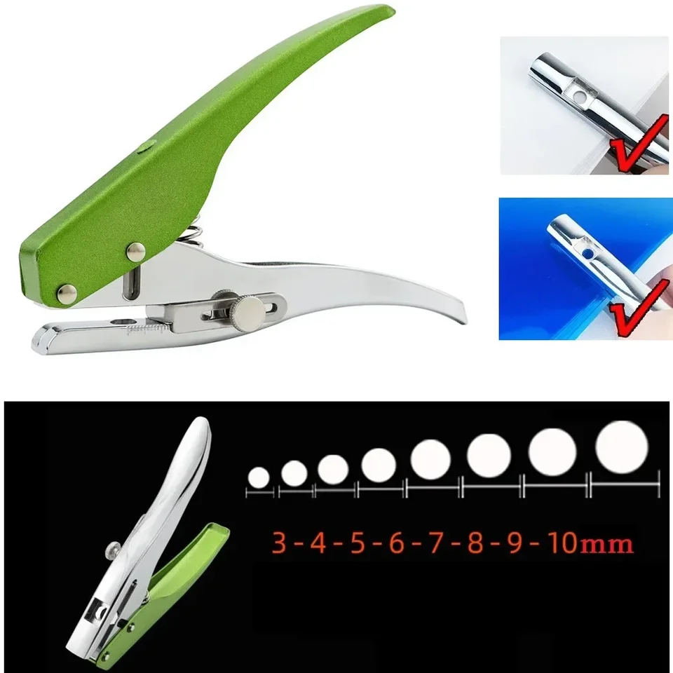 3-10 mm ručný kruh okrúhly okrúhly jeden otvor Punch Woodworking Tool Kožený otvor Punch-kliešte na punčové kliešte s okrúhlymi otvormi