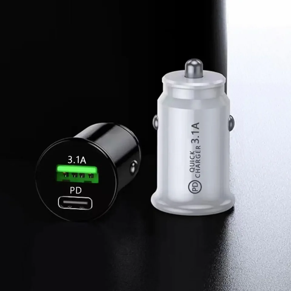 3.1a rýchle nabíjačky automobilu USB PD Typ C QC 3.0 Výstupný adaptér Rýchle nabíjanie pre 12 V 24 V automobilový loď RV Motocykel 12v/24v