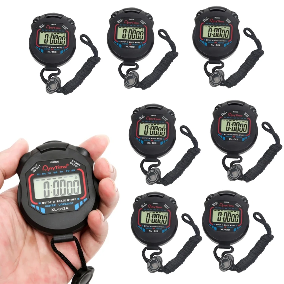 3/1ks vodotesný chronometer vreckový vreckový vrecko Profesionálny digitálny šport Stopwatch LCD Timer Stop Stop Watch Timer Tools Tools