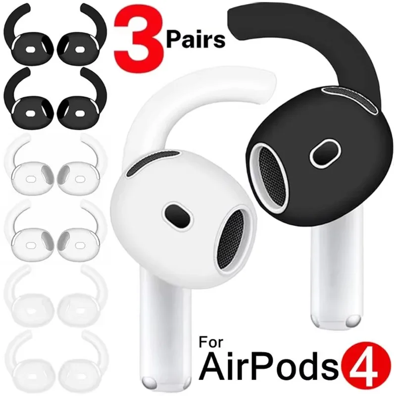 3/2/1Pair for Apple AirPods 4. gen Silikónové uší proti šmyku Športové uši Tips Nahradenie uší slúchadlá pre Airpods 4