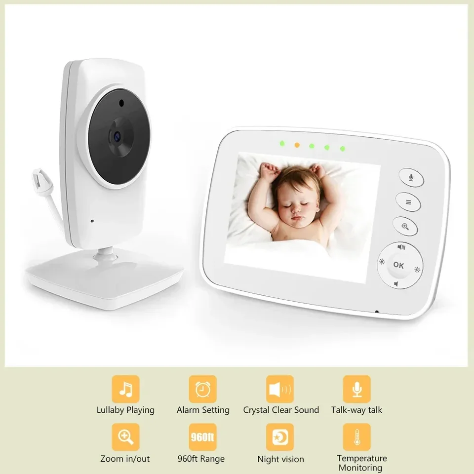 3,2 palcový bezdrôtový bezpečnostný fotoaparát pre dieťa 2 -Way Talk Video a Audio Night Vision Baby Monitor Electronic Babysitter Babyphone